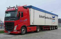 Volvo FH der Spedition ECKHOFF, gesehen in Biebergemünd im Dezember 2015