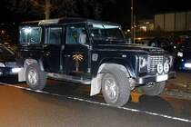 Land Rover, gesehen an der Brita-Arena in Wiesbaden im Dezember 2015