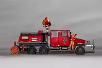 H0 Herpa Modell des Torgelower Tanklöschfahrzeuges IFA G5 mit Figuren von Noch und Preiser. Allen frohe Festtage. - 24.12.2015