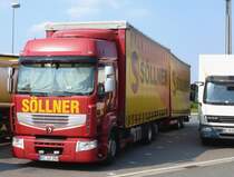 RENAULT Premium Volumen Tandem Hängerzug Spedition SÖLLNER in Herten geparkt am 8,6,2013