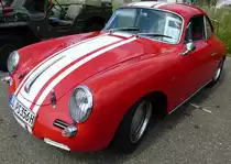 Porsche 356 C, Baujahr 1964, 4-Zyl.Boxer mit 1582ccm und 75PS, Vmax.175Km/h, Oldtimertreff Oberwinden, Juni 2015