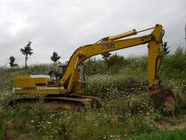 Liebherr R 932 HD-SL abgestellt in der Nähe von Wengerohr, 02.08.2009