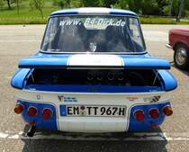 NSU TT, Heckansicht mit geffneter Motorhaube, Oldtimertreff Oberwinden, juni 2015