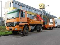 Mercedes-Benz Actros 1831 in der Nähe von Trier-Ehrang, 27.12.2015