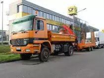 Mercedes-Benz Actros 1831 in der Nähe von Trier-Ehrang, 27.12.2015