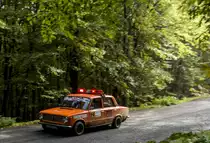 Lada 2101 als Safety car, gesehen auf dem 49-ten Mecsek Rallye, Oktober 2015.