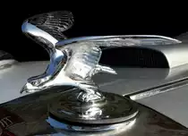 ALVIS, die K�hlerfigur  Silberner Adler  an einem Oldtimer von 1935, Jan.2016