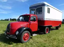 Magirus Deutz, Rundhauber mit Sattelauflieger, Traktorentreffen Deilingen, Juli 2015