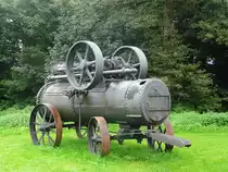 Dampfmaschine der historischen Sägemühle auf Fuhrwerk; bei Velen, 13.9.15.