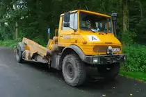 Alter Unimog mit hydraulischer Absenkvorrichtung in Velen, 13.9.15