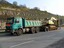 Mercedes-Benz Actros 3344 aufgenommen am 11.04.2010 in der Nähe von Mertert (Lux.)