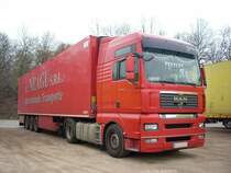 MAN TGA 18.440 am 22.03.2009 in der Nähe von Sehlem