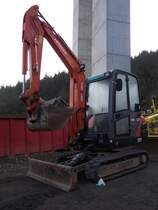 Hitachi Zaxis ZX 30 am 24.12.2006 in der Nähe von Wasserbillig (Lux.)