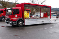 Mercedes Atego 1229 Getränkelaster der Brauerei Falter in Regen. 05.02.2016