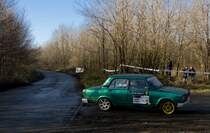 Grüner Lada 2107 auf dem Rallye Sprint Gala am 27.12.2015.