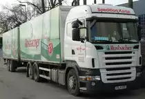 Rosbacher Scania Hängerzug am 06.02.16 in Bad Vilbel