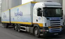 Hassia Scania Hängerzug am 06.02.16 in Bad Vilbel