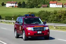 Ford ESCAPE Kommandowagen des U.S.ARMY Fire-Department Grafenwöhr. Aufgenommen 26.August 2015 zwischen Parsberg und Hohenfels