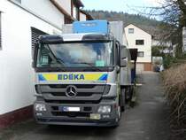 EDEKA Mercedes Benz Actros am 12.02.16 in Neckargemünd 