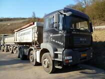 MAN TGA 41.440 am 11.02.2012 in der Nähe von Wasserbillig (Lux.)