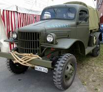 Dodge, US-amerikanischer Militrlastwagen aus dem II.Weltkrieg, beim 6.Internationalen Militrfahrzeutreffen im Schweizerischen Militrmuseum Full, Juli 2015  