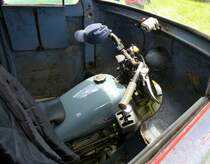 Moto Guzzi, Blick in die Fahrerkabine, Schleppertreffen Freiamt, Juni 2015