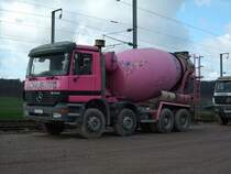 Mercedes-Benz Actros Betonmischer in der Nähe von Lorentzweiler (Lux.), 21.01.2007