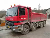 Mercedes-Benz Actros 4140 aufgenommen in der Nähe von Echternach (Lux.), 02.01.2010