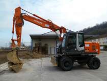 Hitachi Zaxis ZX 170 W-3 am 26.02.2012 in Wellen