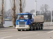 Scania G 450 Kipper unterwegs in Zürich am 11.03.2016