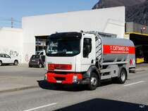 Volvo FL 280 Tanklastwagen unterwegs in Mendrisio am 10.03.2016