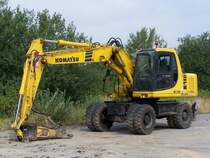 Komatsu PW 130 ES-6 active am 23.07.2006 in der Nähe von Bettembourg (Lux.)