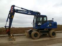 Komatsu PW 180-7 am 06.02.2011 bei Wincheringen