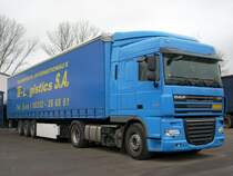 DAF XF 105 410 am 16.11.2008 in der Nähe von Besch