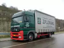 Mercedes-Benz Actros 1848 am 01.01.2009 in der Nähe von Mertert (Lux.)