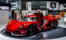 Koenigsegg Regera, fotografiert auf dem Autosalon Genf 2016.