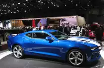 Die sechste Generation des Chevrolet Camaro, fotografiert auf dem Autosalon Genf 2016.