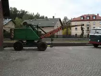 Weimarbagger am 06.10.2007 im Bahnhof Bertsdorf