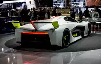Pininfarina H2 Speed Concept (Rückansicht) auf dem Autosalon Genf 2016.