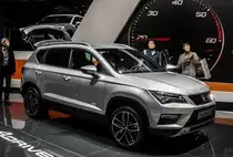 Seat Ateca, der neue kompakt SUV von dem spanischen Hersteller auf dem MQB Platform. Foto: Autosalon Genf 2016.