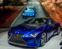 Lexus LC500h, ein Sportauto mit hybridantrieb. Foto: Autosalon Genf 2016.