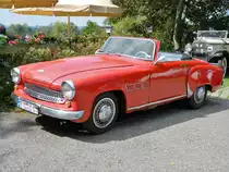 Wartburg Sport 313/1 aus dem VEB Automobilwerk Eisenach (Bj. 1957-60) am 29.08.2015 zur XXI. Weißenfelser Oldtimer-Rallye 