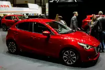 Mazda 2 fotografiert auf dem Autosalon Genf 2016