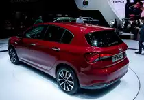 Fiat Tipo Hatchback (hier Rückansicht) debütierte sich auf dem Autosalon Genf, 2016.