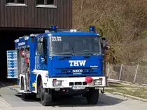 Iveco Magirus Gerätekraftwagen Bj. 2004 des THW Regen 02.04.2016