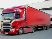SCANIA R450 aus Polen steht zur Beladung bereit; 160314