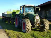 Fendt, schwerer Allradschlepper mit zwei Anh�ngern, Jan.2016