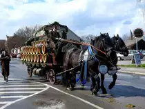 BIERKUTSCHE von Rieder-Bier, anlässlich Pferdemarktumzug in Ried i.I.; 160329