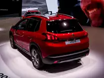 Peugeot 2008 (Rückansicht). Foto: Autosalon Genf 2016.