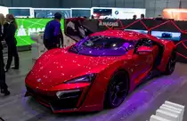 W Motors Lykan, ausgestellt bei Magna-Steyer auf dem Autosalon Genf 2016.